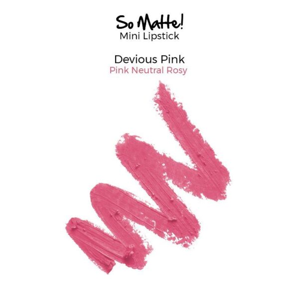 Nykaa So Matte! Mini Lipstick - 03 Devious Pink - Image 3