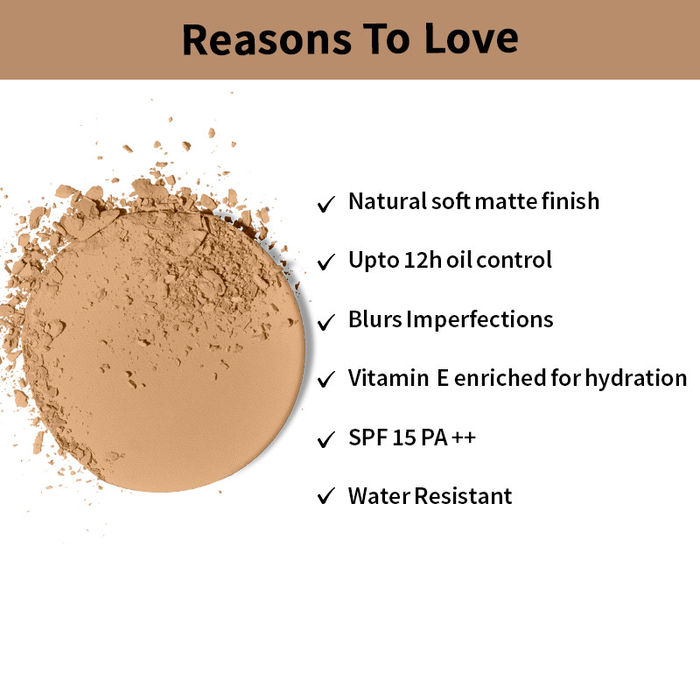 Nykaa All Day Matte 12Hr Oil Control Face Compact Powder With SPF 15 PA ++ - Image 5