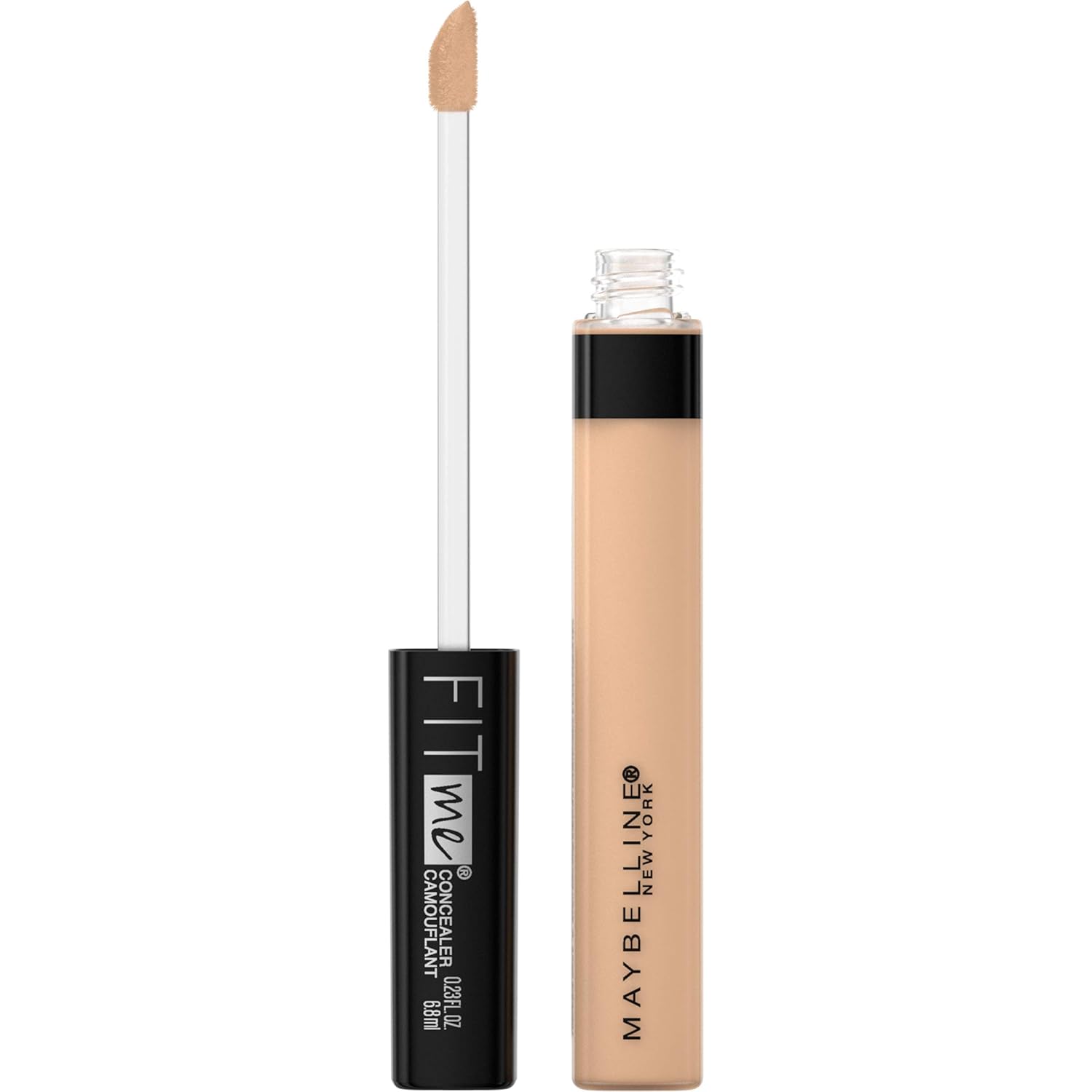 Maybelline New York Fit Me Concealer,25 Medium, 6.8ml & Maybelline New York Hypercurl Mascara Washable, Black, 9.2ml - Image 2