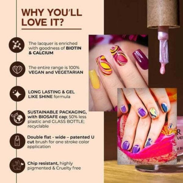 Colorbar Nail Lacquer - Darling Reds - Image 4
