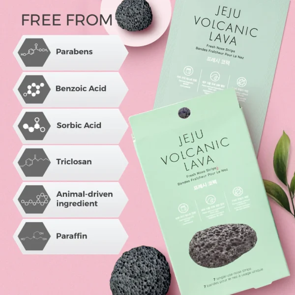 The Face Shop Jeju Volcanic Lava Aloe Nose Strip - Image 5