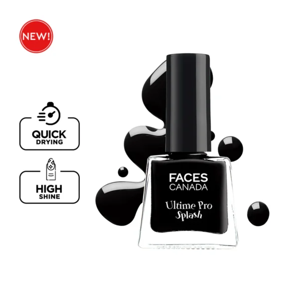 Faces Canada Ultime Pro Splash Nail Enamel(Black)