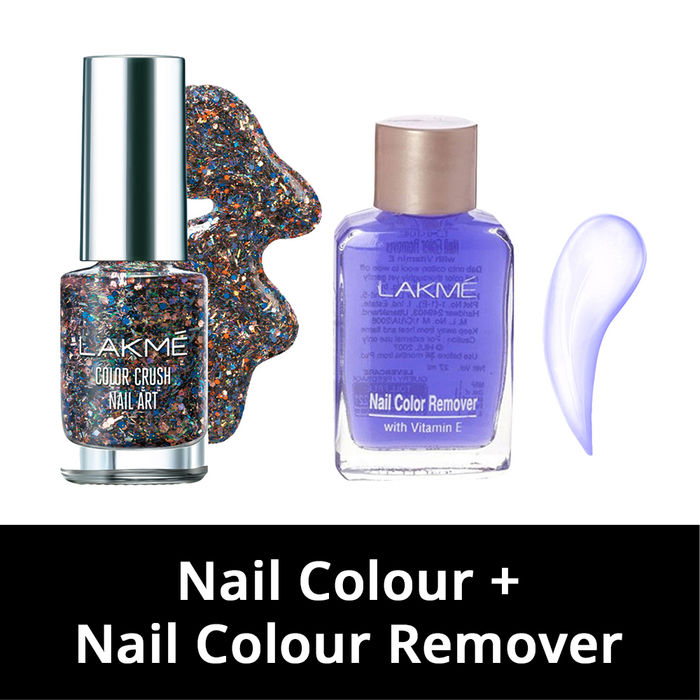 Lakme Color Crush Nail Art - G12 + Nail Polish Remover Combo - Image 2